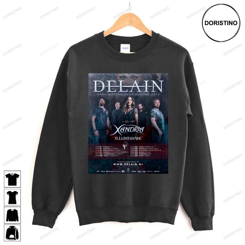 Delain Dark Waters Over Europe Awesome Shirts